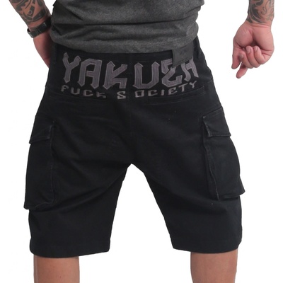 Yakuza cargo šortky YSF CARGO CSB 22068 black čierna