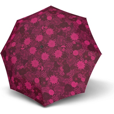 Doppler Fiber Mini Style purple flower dámský skládací deštník růžový