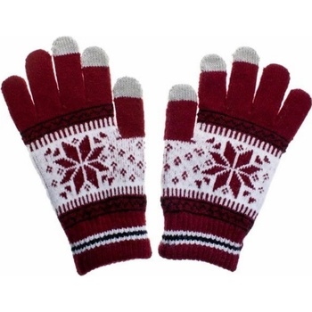 Nordic dámske rukavice na dotykový displej red