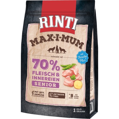 RINTI 1кг Maximum Senior Rinti, суха храна за кучета - с пиле