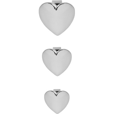 Franco Bene Set srdíčkových náušnic stříbrný 998