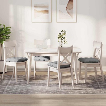 vidaXL Възглавници за седалки 4 pcs Облачно сиво 40 x 40 x 12 см (42015073)