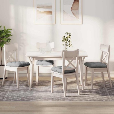 vidaXL Възглавници за седалки 4 pcs Облачно сиво 40 x 40 x 12 см (42015073)