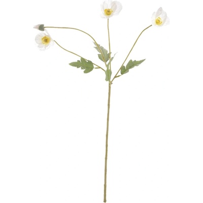 Umelý dekoratívny kvet – vlčí mak biely 58 cm