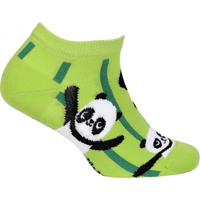 Wola Detské členkové ponožky PANDA zelené