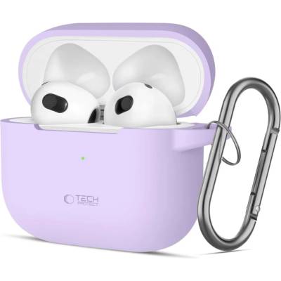 Tech-protect силиконов кукичка Apple AirPods 3 лавандулов (5906302375080)
