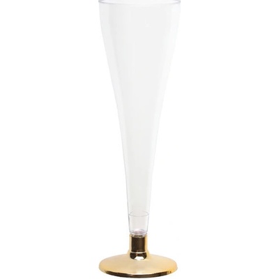 Santex Plastové poháre na šampanské zlaté 120ml