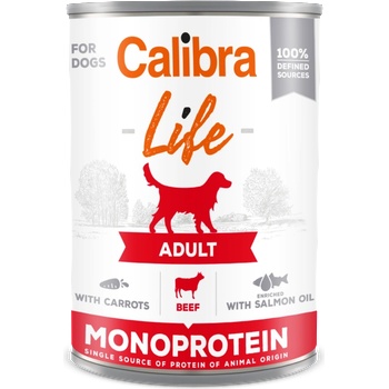 Calibra Dog Life Adult Beef с моркови 400г