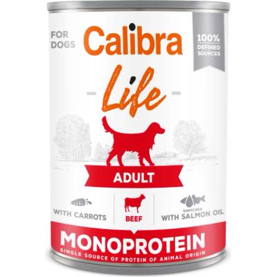 Calibra Dog Life Adult Beef с моркови 400г