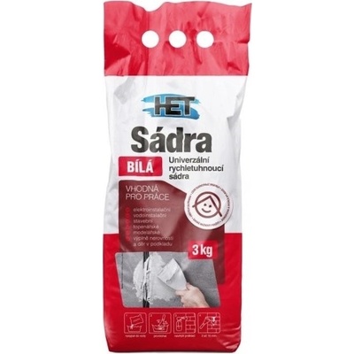 SÁDRA BIELA 3 KG HET