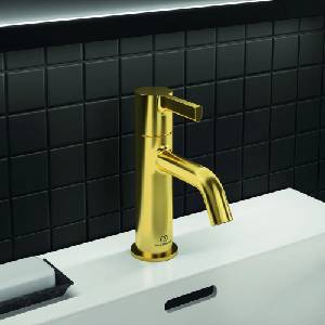 Ideal Standard Едноръкохватков смесител за умивалник Ideal Standard Atelier Joy, матово злато (BC776A2)