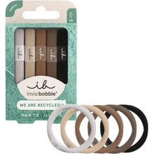 Gumičky do vlasov z recyklovaného materiálu Invisibobble Hair Tie Mocha - 5 ks