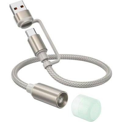 Hoco Ua38C USB A / Type C na LED Světlo zlatý