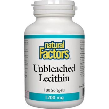 Natural Factors Unbleached Lecithin, 1200 mg, 180 капсули, Natural Factors