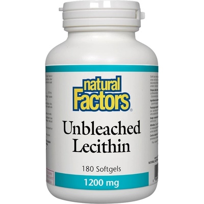 Natural Factors Unbleached Lecithin, 1200 mg, 180 капсули, Natural Factors