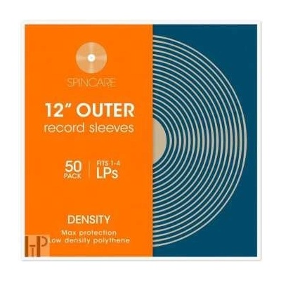 SPINCARE DENSITY 12 Inch 400g Polythene Outer Vinyl Record Sleeves 50ks – Zboží Živě