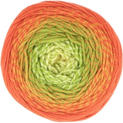 YarnArt Flowers Merino 539 oranžová zelená