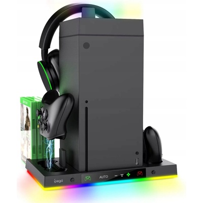 iPega XBX024S Multifunkční Nabíjecí RGB Stojan s Chlazením pro Xbox – Zboží Živě