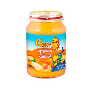 Слънчо пюре круша и кайсия - 190 г