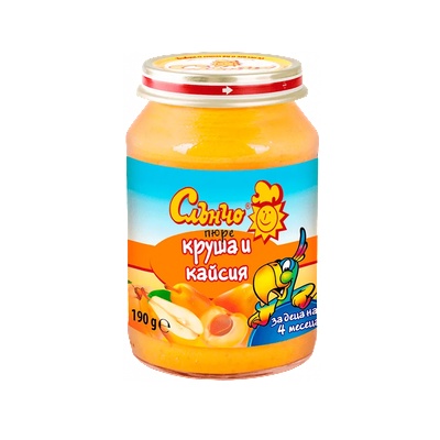 Слънчо пюре круша и кайсия - 190 г