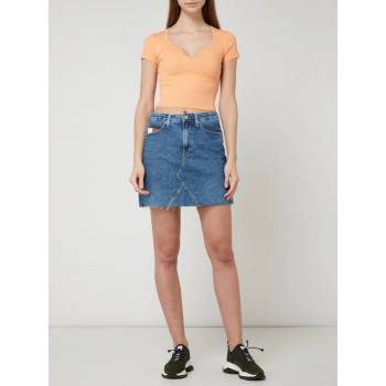 Tommy Hilfiger Tommy Jeans Rib Crop Tee oranžové