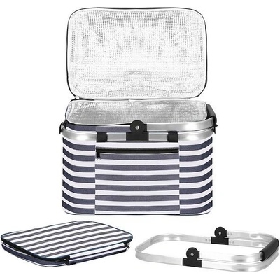 SPRINGOS Piknikový termo kôš 28l CS0025 biela/modrá