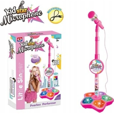 Detský Kid Star Microphone Malá hviezda na pódiu Ružová