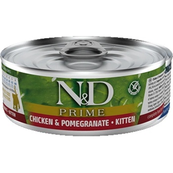Farmina, N& D Prime N& D Prime Cat Chicken& Pomegranate Kitten за подрастващи котенца - 0.07кг