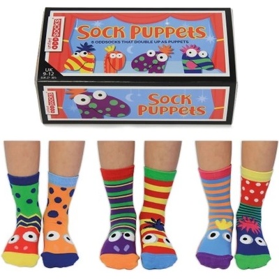 3 páry detské veselé vzorované ponožky SOCK PUPPETS