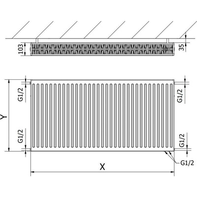 Mexen Mexen CV22 400 mm x 800 mm