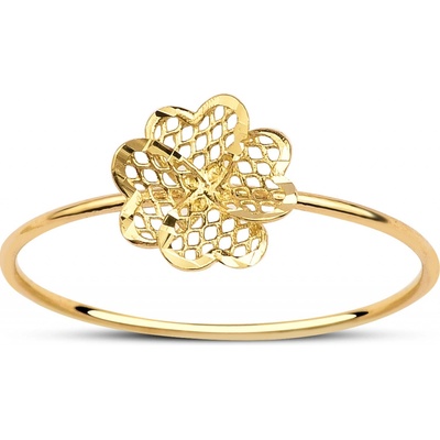 Lillian Vassago Originální celozlatý prsten s květinou LLV95 GR028