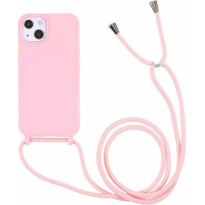 SES Gumové ochranné so šnúrkou na krk Apple iPhone X/XS - svetlo ružové