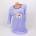 Нощница за кърмачки с 3/4 ръкав в бледолилаво със зайче