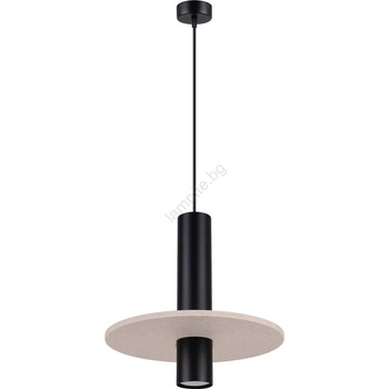 Sollux SL. 1882 - Пендел на кабел PELTA 1xGU10/10W/230V черен/кремав (SLX1562)