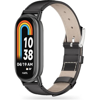 Tech-Protect Кожена каишка за Xiaomi Smart Band 8 / 9 / NFC от Tech-Protect Leatherfit - Черен - (9490713935347)