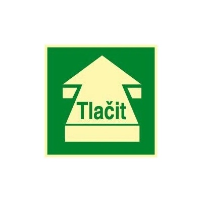 Otevírání dveří TLAČIT, plast 20,0 x 20,0 cm