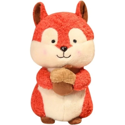 LEAN Toys Плюшена играчка Lean Toys - Катеричка с жълъд, 25 cm (22154)