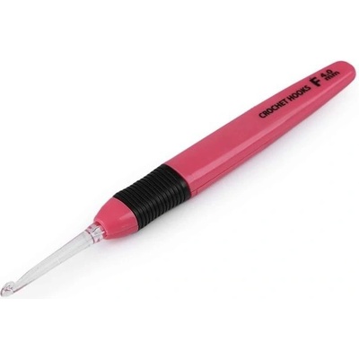 Háček 4,00 mm na háčkování s osvětlením růžový