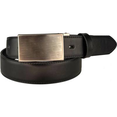 Penny Belts pánský kožený společenský opasek s plnou sponou 35-020-2PS-60 černý