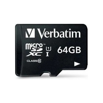 Verbatim microSDXC 64GB C10/U1 44084