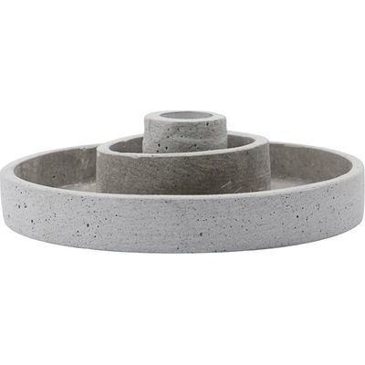 House Doctor Svícen Daca Grey Polystone, šedá barva, kámen