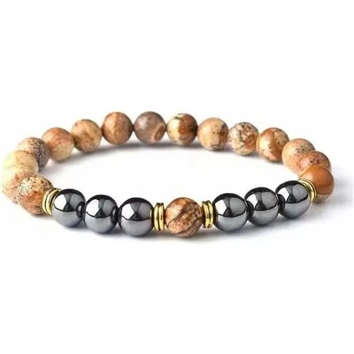 Naky pánský náramek Jaspis & Hematit N1025