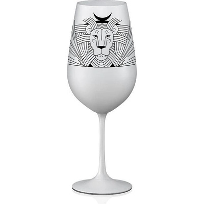 Crystalex Sklenice na bílé i červené víno Viola bílá znamení LEV 550 ml