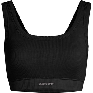 Icebreaker Дамски спортен сутиен Icebreaker Women's Merino Rib Lotus Bra Sports bra - Black - размер XS (114-3464-0111)
