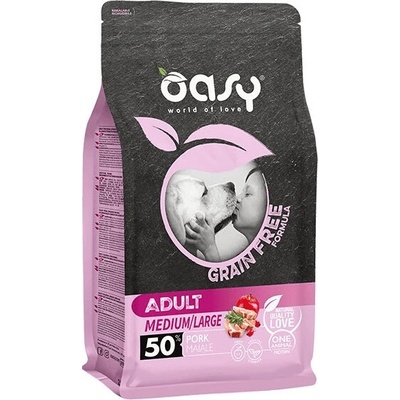 Oasy Grain free Adult Medium/Large Pork 12 kg