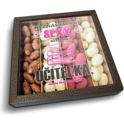 Sablio Mandle v čokoládě Neznášam byť sexy ale som učiteľ 4 x 80 g
