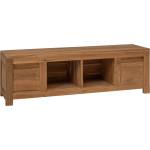 vidaXL ТВ шкаф 110 x 30 x 35 cm Натурално Солидно тиково дърво (42024265)
