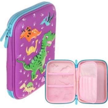 Maxima Ученически несесер maxima 22х15х4 см с 1 цип и релефен дизайн