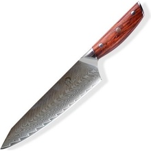 Dellinger Rose Wood Damascus Gyuto / Chef Kiritsuke 8,5" 215 mm