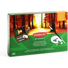 Derwent Academy Acrylic Paints Wooden Box Set, drevený darčekový kufrík 12 ks